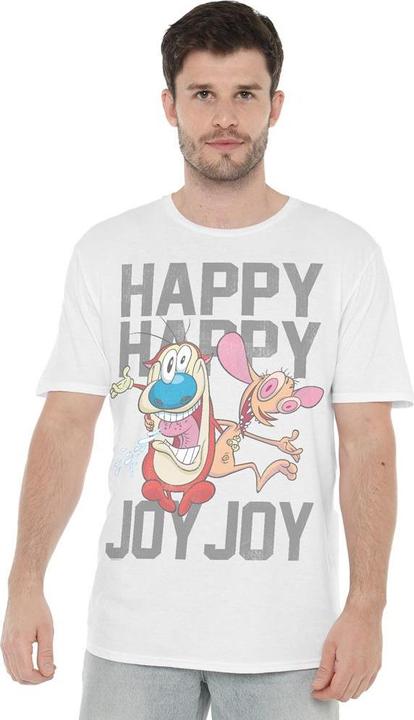 Immagine prodotto Ren & Stimpy Happy Happy Joy Joy Maglietta Uomo (4XL)
