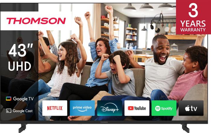 Produktbild Thomson TV 43 4K SMART UHD T2/C2S2 GOOGLE TV FRAMELESS (43", Q70B, LED, 4K, 2021)