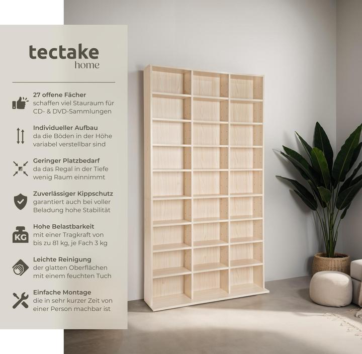 Immagine prodotto tectake CD (102 x 23,5 x 180 cm)