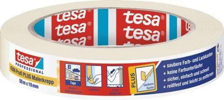 Produktbild tesa Profi PLUS Malerkrepp 50m x 19mm (19 mm)