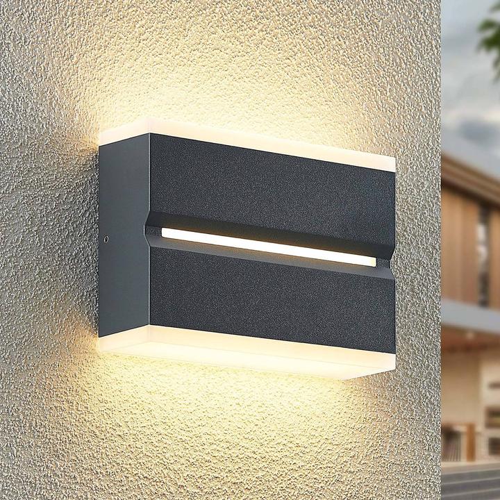 Image du produit Prios Applique d'extérieur LED Itarion, diffuseur blanc opale (670 lm, IP54)