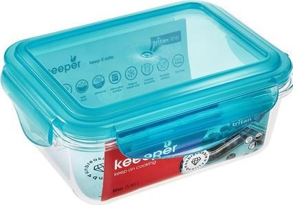 Productafbeelding keeeper "tino" voorraadpot, met clip, deksel 0,45 liter: blauw, materiaal: PP/Tritan, bestendig (0.45 l)