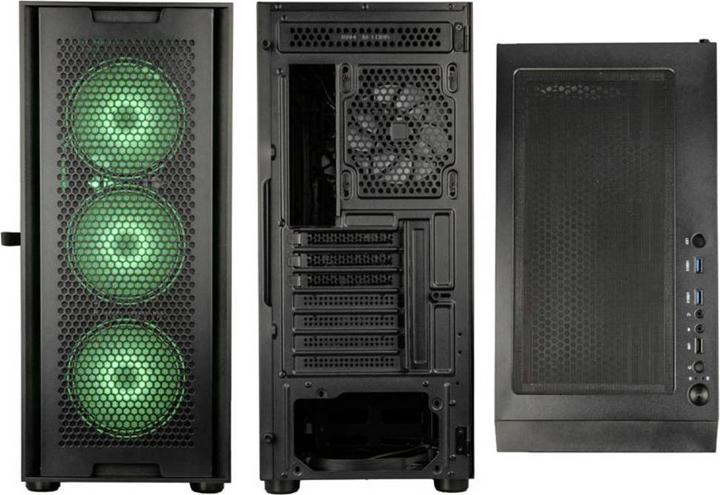 Actual product image Kolink Observatory Duo ARGB Midi Tower - black (mATX, ATX, Mini-ITX, E-ATX)