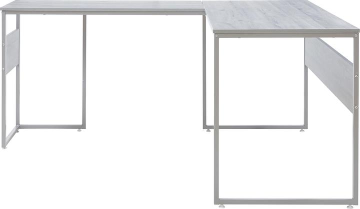 Produktbild En.Casa Schreibtisch Karlstang L-förmig 166x120x75 cm Hellgrau