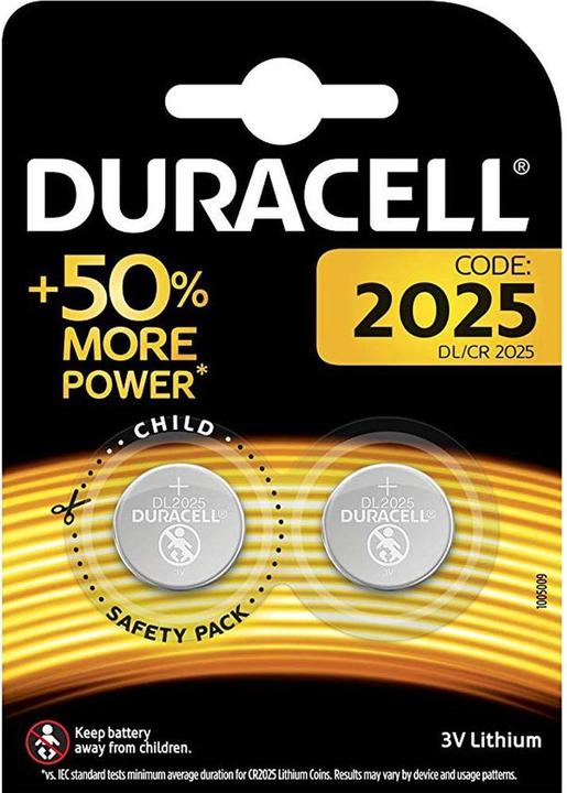 Image du produit Duracell Lithium CR2025 (2 pcs, CR2025, 165 mAh)