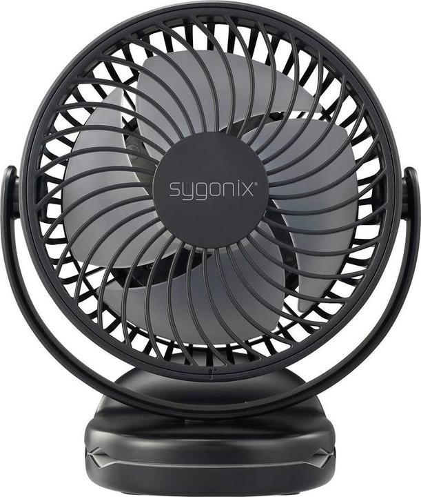 Actual product image Sygonix Akku-Ventilator 4 W Schwarz (55 dB)