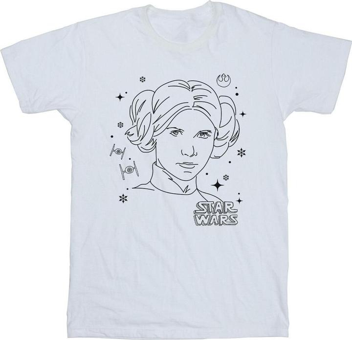 Star Wars Episode IV: A New Hope Leia Christmas Sketch TShirt Mädchen