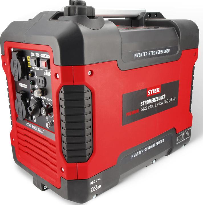 Actual product image Stier Groupe électrogène à onduleur Premium SNS-190, 1.9 kW, 59 dB(A) (1600 W, 4 l)