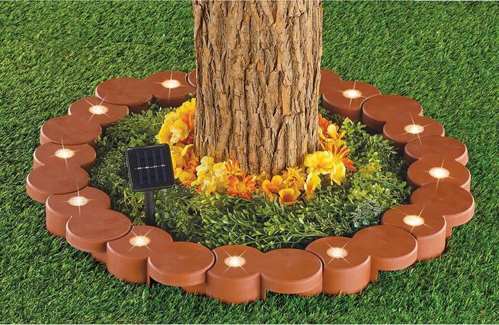 Produktbild HTI-Living Beeteinfassung Länge 190 cm mit Solar-Lichterkette (192 cm)