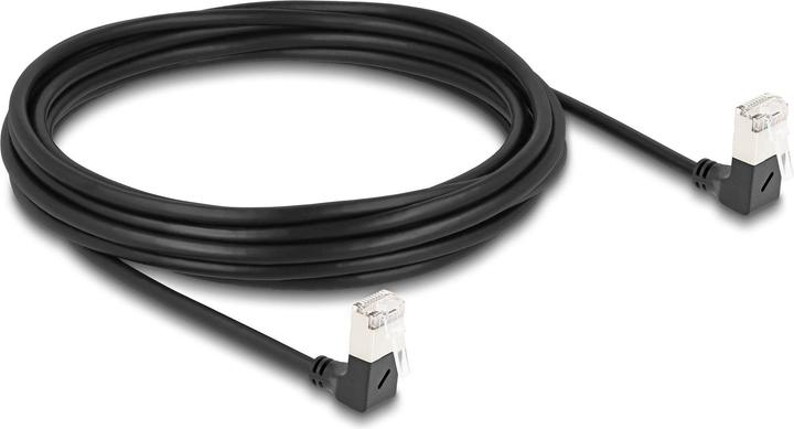 Actual product image Delock RJ45 network cable Cat.6A S/FTP Slim 90° bottom / bottom (S/FTP, CAT6a, 5.50 m)