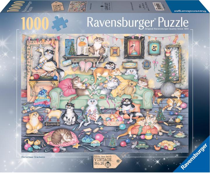 Productafbeelding Ravensburger Crazy Cats Christmas Crackers (1000 onderdelen)