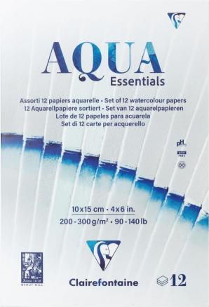 Actual product image Clairefontaine Assorted pad 12 wate rcolour papers 10x15 (300 g/m², 12 x)