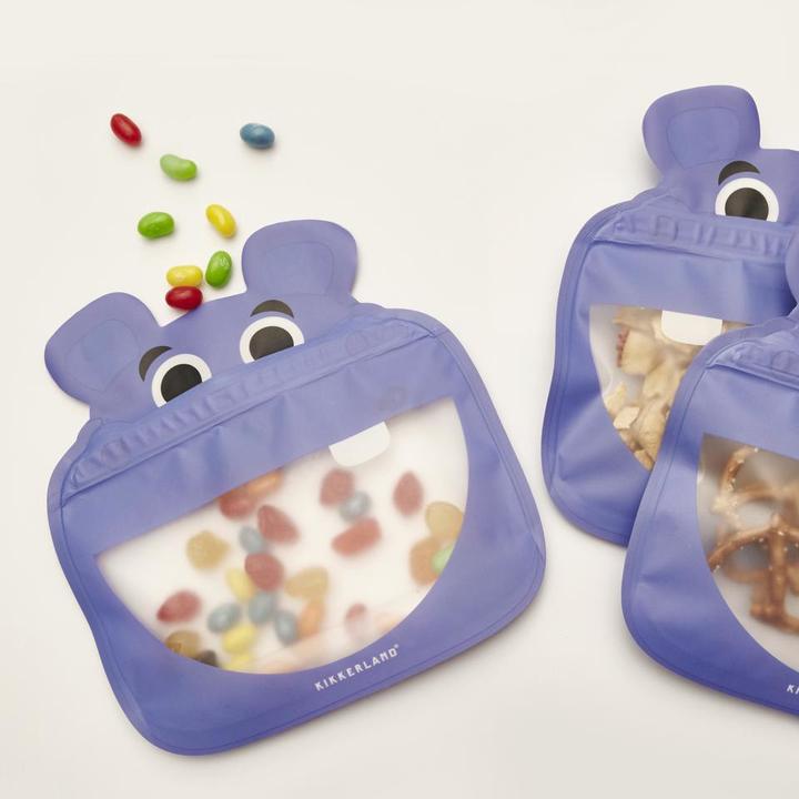 Produktbild Kikkerland Hippo Zipper Bag (3 x)