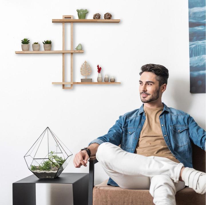 Actual product image Relaxdays floating shelf (80 x 9 x 56 cm)