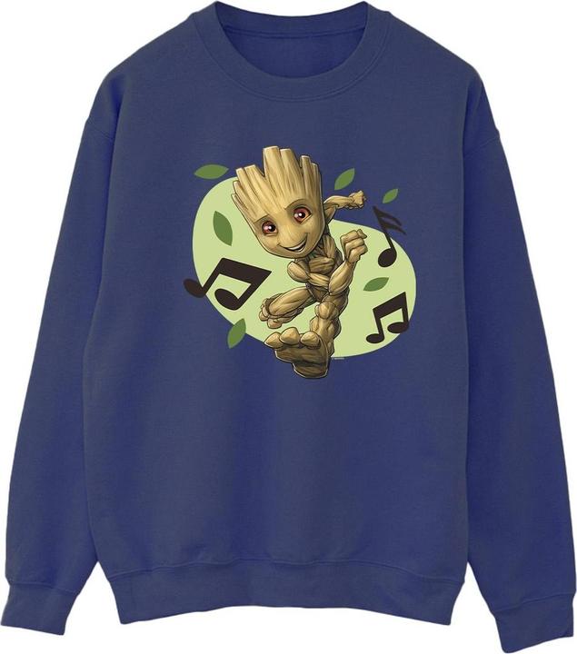 Actual product image Womens/Ladies Guardians Of The Galaxy Groot Musical Notes Sweatshirt (XL)