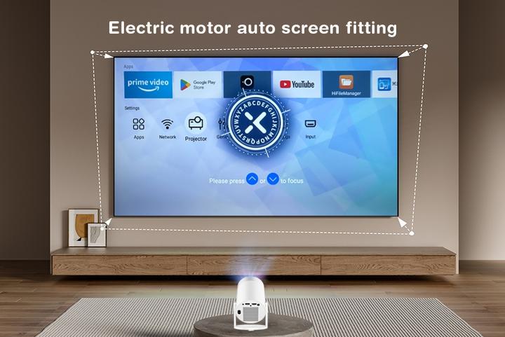 Immagine prodotto PhoneLook Proiettore Multimedia HG50 LED HD per home cinema con screen mirroring (Android 12, WiFi 6) (HD, 300 lm)