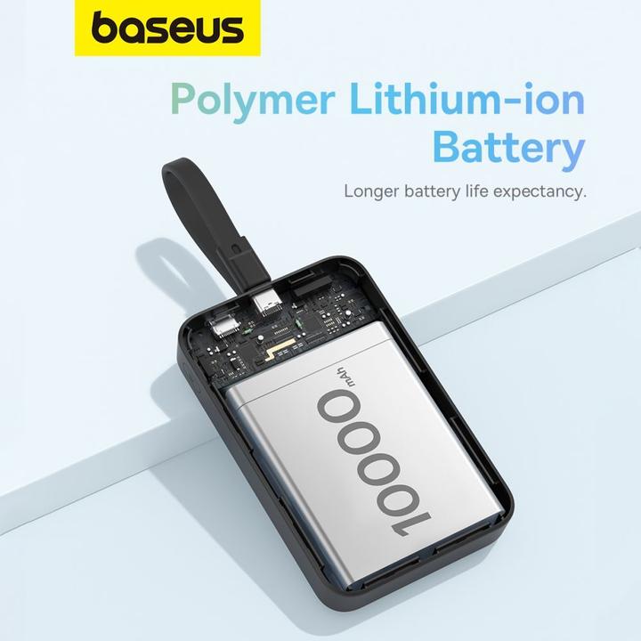 Actual product image Baseus Powerbank Magnetic Mini 10000mAh 30W MagSafe (black) (10000 mAh, 30 W, 37000 Wh)