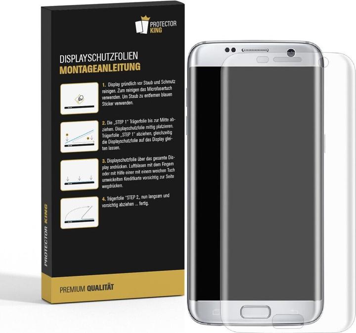 Produktbild Protectorking 1x Panzerfolie Anti-Shock Full Cover HD Klar (1 Stück, Samsung Galaxy S7 Edge)