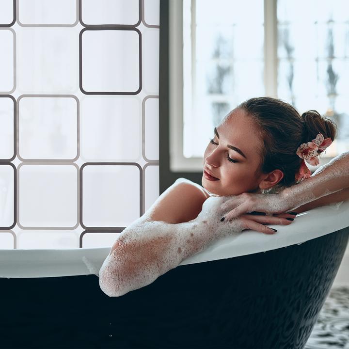 Actual product image Relaxdays Shower Roller Blind SQUARE (100 x 5 x 240 cm)