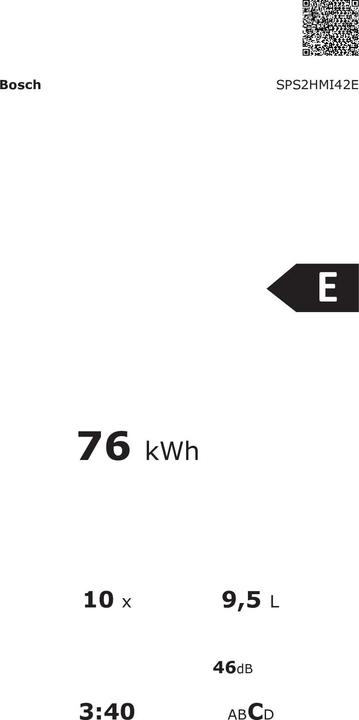 Produktbild Bosch Hausgeräte SPS2HMI42E