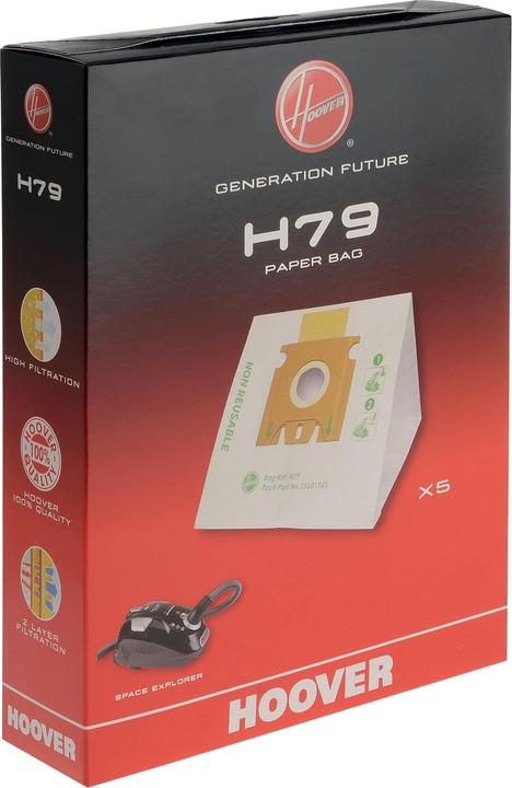 Image du produit Candy Hoover H79 - Støvsugerposer Papirs Spaceexp (5 x)