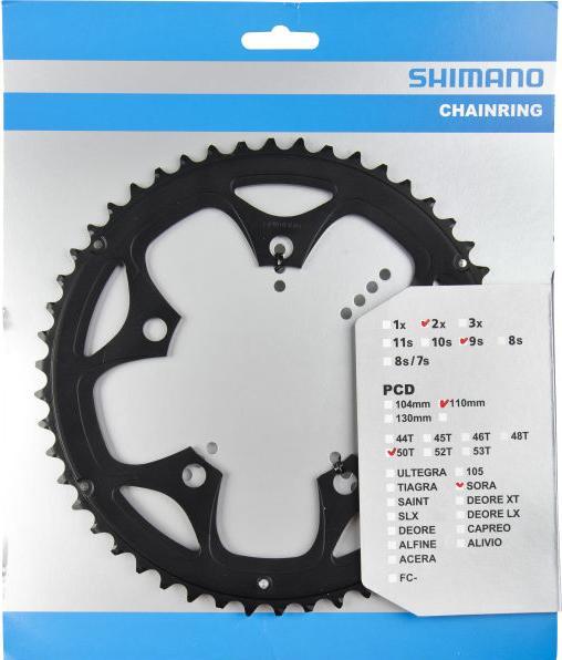 Produktbild Shimano Kettenblatt SORA FC-3550 50 Zähn F schwarz (50)