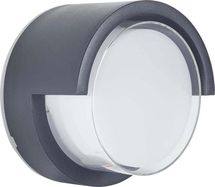 Leds-C4 FORLIGHT Creu wall light for outdoor use, round, black, with temperature selector