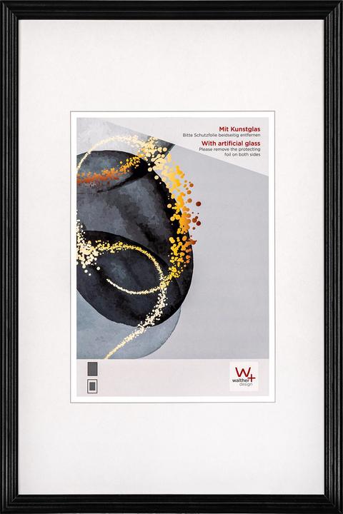 Walther Design Select wooden frame with art glass (20 x 30 cm)
