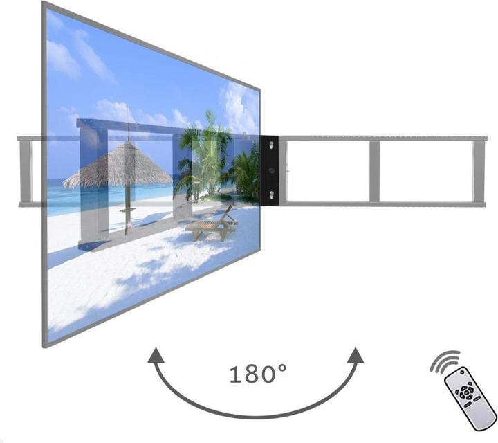 Produktbild MonLines mySwing MSM08 elektrische TV Wandhalterung bis 75 Zoll, schwarz (Wand, 75")