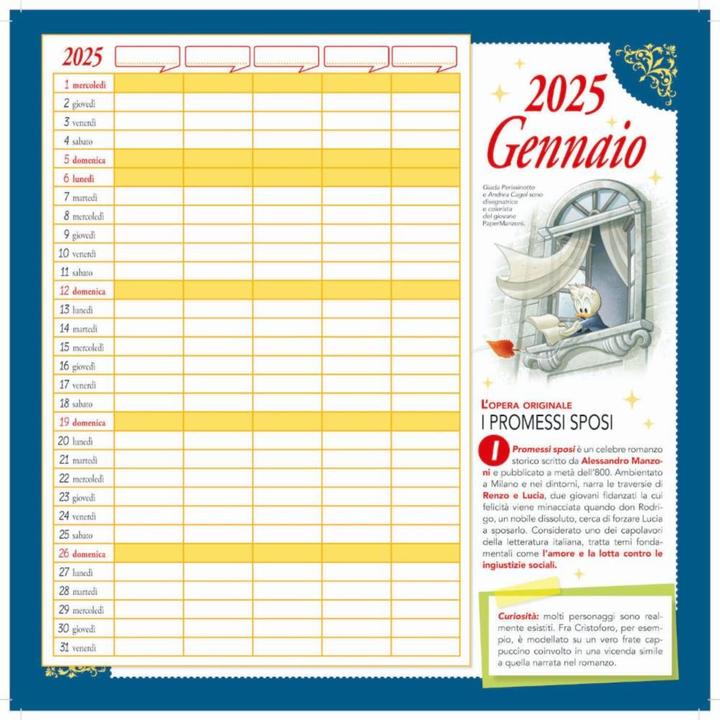 Nährwerte und Zutaten Calendario letterario per la famiglia Disney 2025