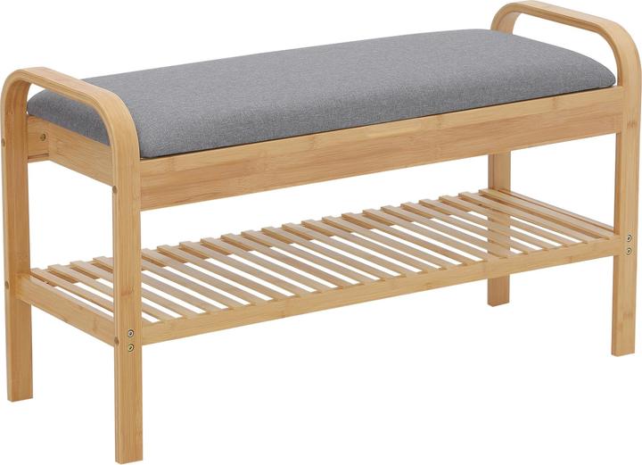 Produktbild Homcom Schuhbank mit abnehmbaren Sitzkissen (90 cm)
