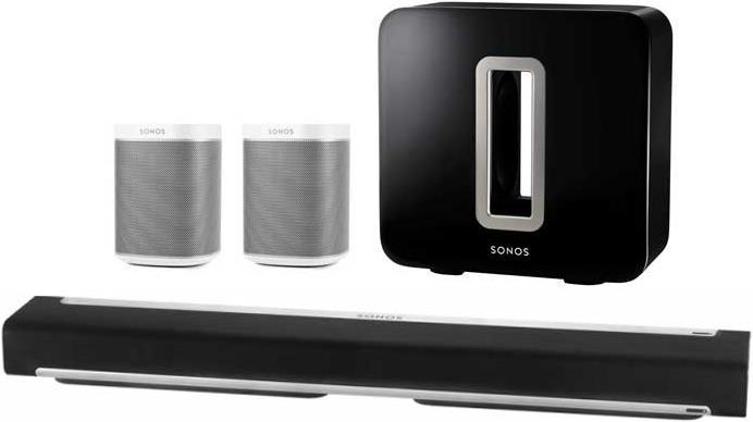 Sonos 5.1 Bundle 2x PLAY: 1 white + Playbar + Sub