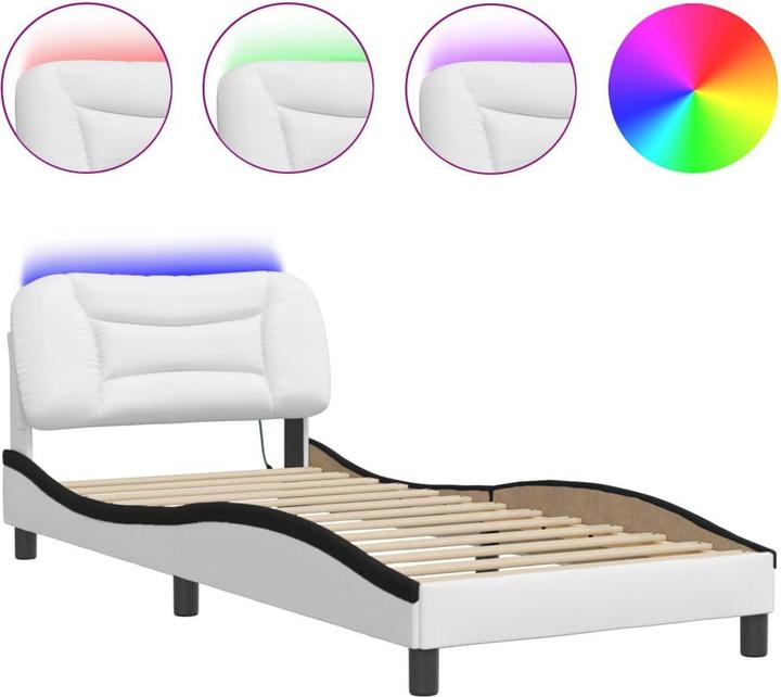 Produktbild VidaXL Bettgestell mit LED Kunstleder (80 x 200 cm)