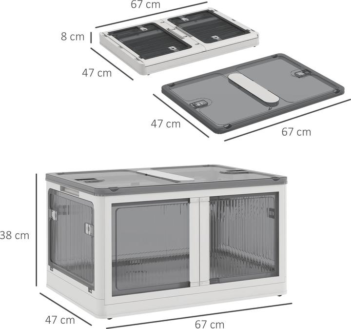 Produktbild Homcom Aufbewahrungsbox mit 4 Rädern
