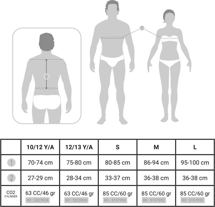 Nährwerte und Zutaten Caperlan Reitschutzweste Airbag Damen/Herren schwarz (L)