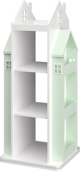 En.Casa Drehbares Kinderregal Vipsali 108x40x40 cm Mintgrün/Weiss