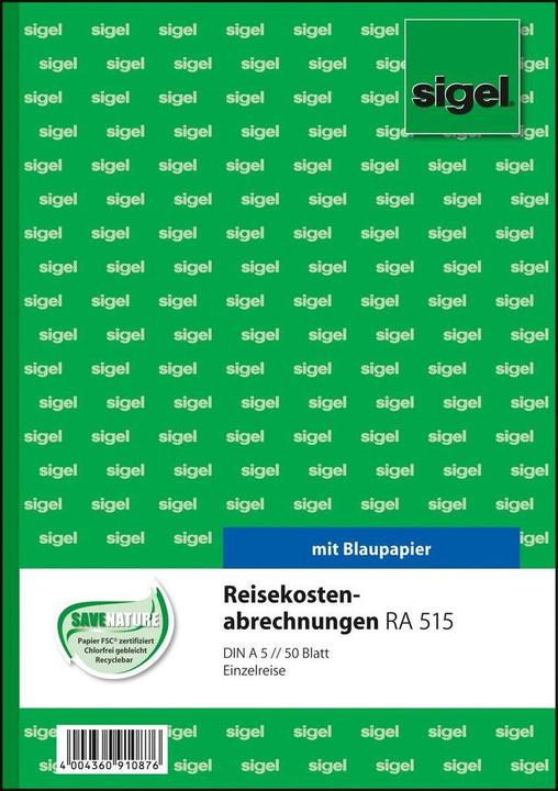 Valori nutrizionali e ingredienti Sigel Libretto di moduli "Nota spese di viaggio", A5, 50 fogli (50 x)