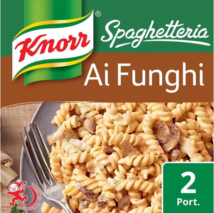 Image du produit Knorr Spaghetteria Ai Funghi Pasta avec sauce aux champignons, sachet pâtes avec sauce crémeuse (218 g)