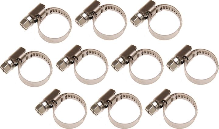 BGS Colliers inoxydable 10 x 16 mm 10 pièces (Collier de serrage, 16 mm)