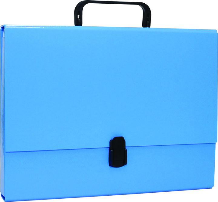 Office Products Karton mit A4/5cm-Griff und blauem Verschluss (A4, 1 x)