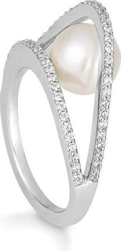Breuning RING - SÜDSEEPERLE-ZP/Brill. 0,377 Ct. H/si (55, 585/14 K Gold)