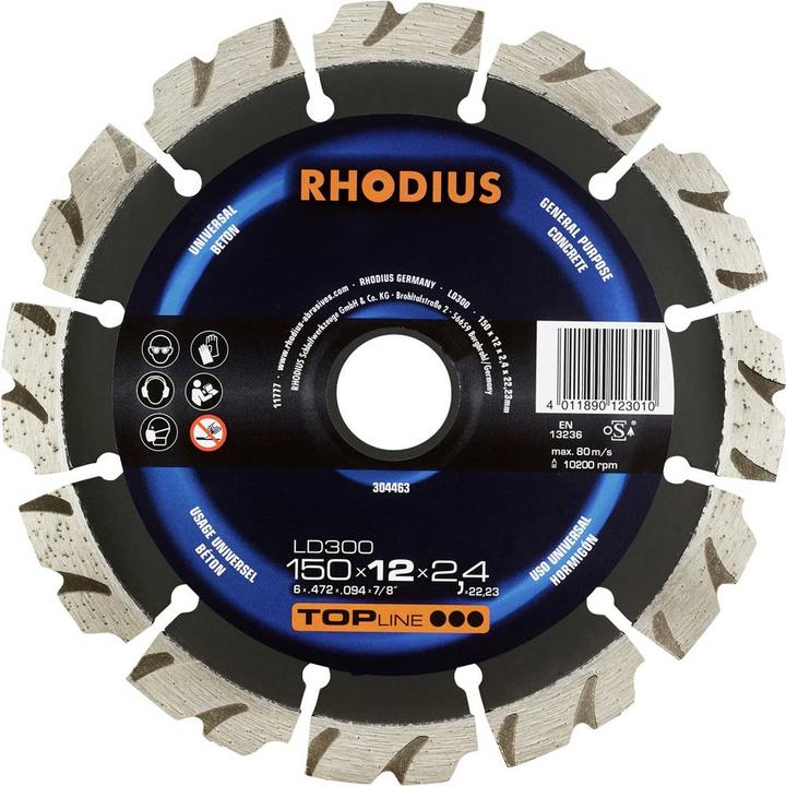 Produktbild Rhodius LD300 Diamanttrennscheibe 150 x 12,0 x 2,4 x 22,23