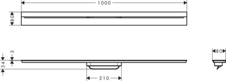 Axor Drain Fertigset Durschrinne, 1000mm, zur Wandmontage, 42528 (1000 mm)