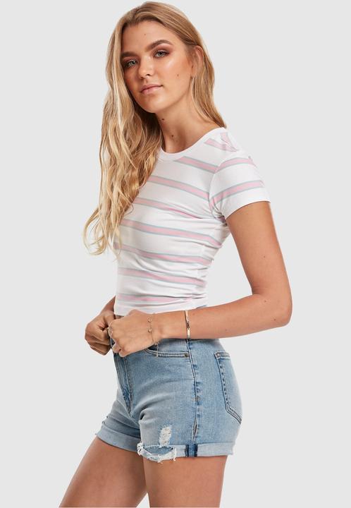 Produktbild Urban Classics Ladies Stripe Cropped Tee (XS)