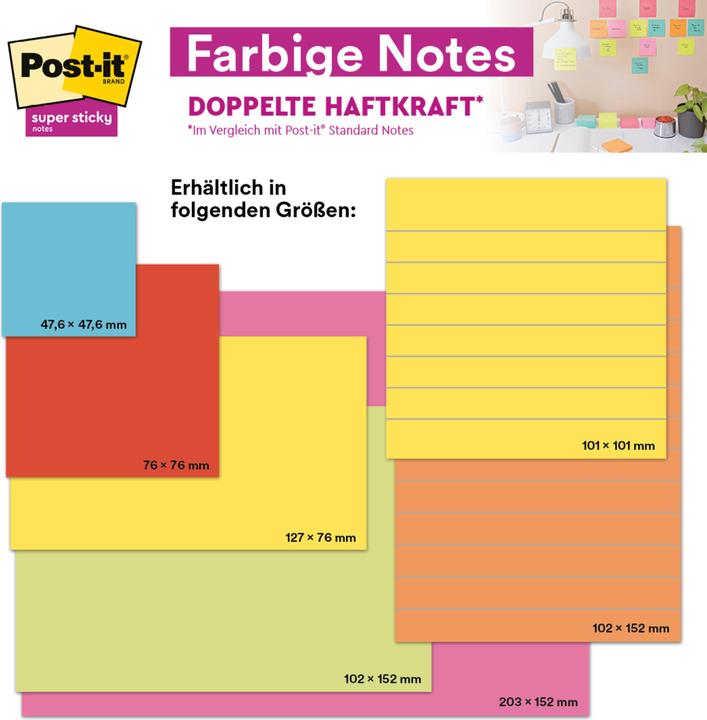 Actual product image Post-it Super Sticky Rio Notes (127 x 76 mm)