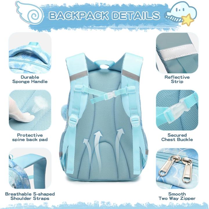 Actual product image Only-Bags.Store School backpacks, children's backpacks with chest strap for children, primary school backpack with