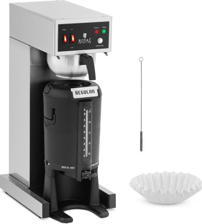 Produktbild Royal Catering Gastro-Kaffeemaschine Filterkaffeemaschine mit Thermoskanne 100 Tassen/h 1900 W