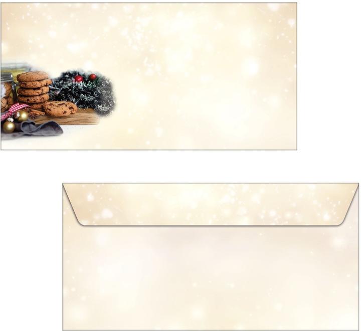 Actual product image Sigel Christmas envelope 11x22cm DU304 90g,Winter Smell 25 pieces (11 x 22 cm, 25 x)