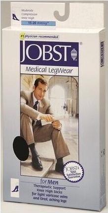 Produktbild BSN Jobst Men's Socks 15-20mmHg Black Size 2 (Fussdeodorant & -puder)