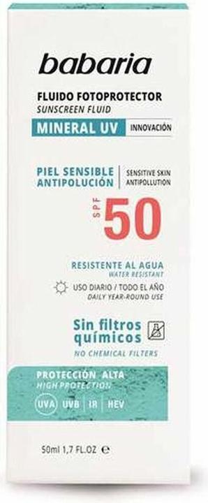 Energy Label Babaria Sol Facial Fluido Mineral Photoprotector Fp50 50ml (Sun cream face, SPF 50, 50 ml)